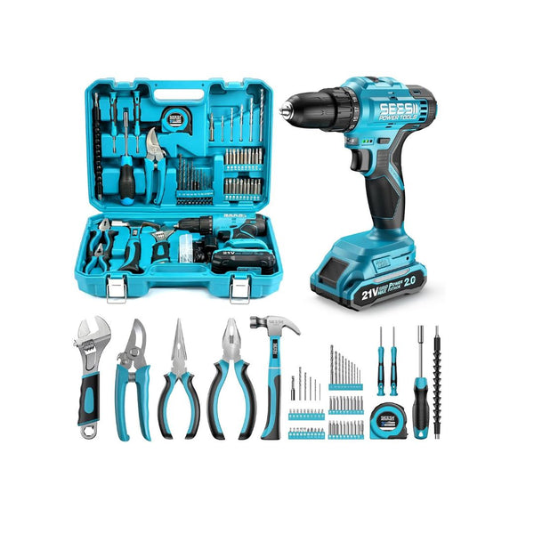 190-Piece 21V Cordless Drill Tool Kit