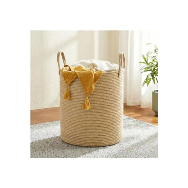 Cotton Rope Laundry Hamper 15.8 Gallon