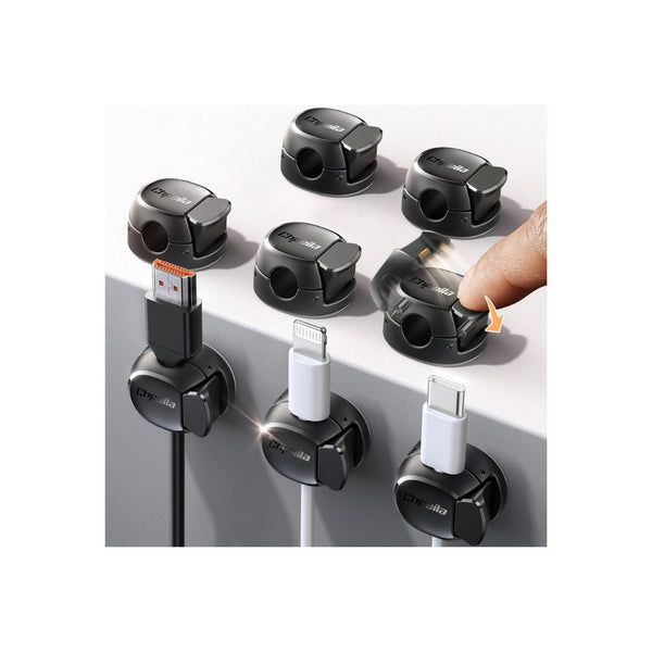 8 PackDual Spring Adhesive Cable Clips Organizer