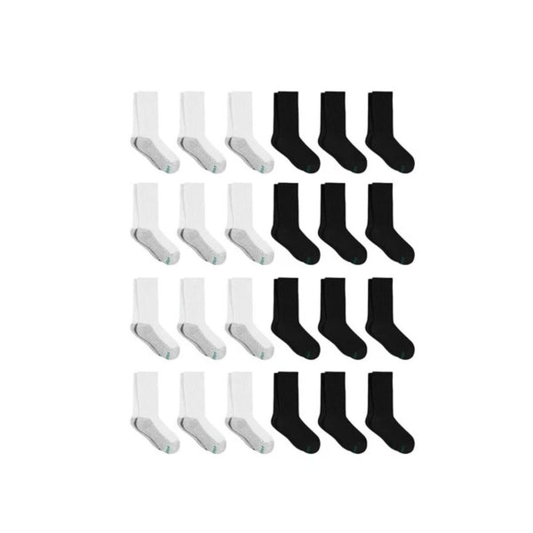 24 Pairs Hanes Boys Socks