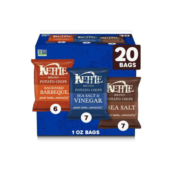 20 Bags Kettle Brand Potato Chips Variety Pack