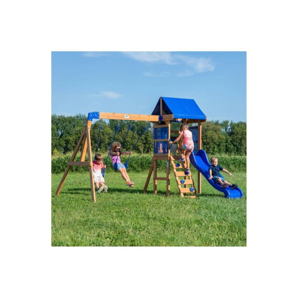 Backyard Discovery Aurora Wooden Cedar Swing Set