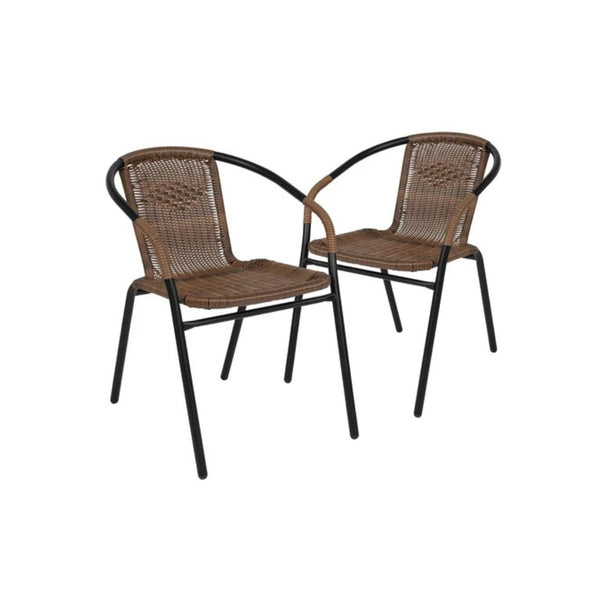 2 Rattan Bistro Dining Chairs