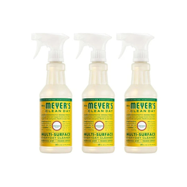 3 Bottles Mrs Meyers Clean Day Honeysuckle Multi-Surface Cleaner