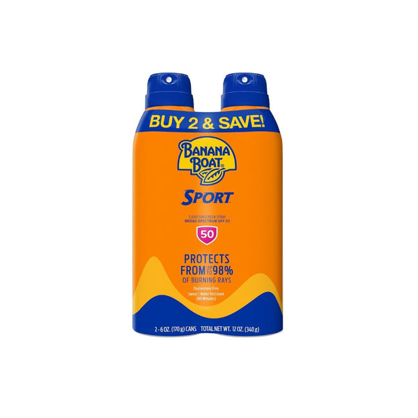 2-Pack Banana Boat Sport Ultra SPF 50 Sunscreen Spray