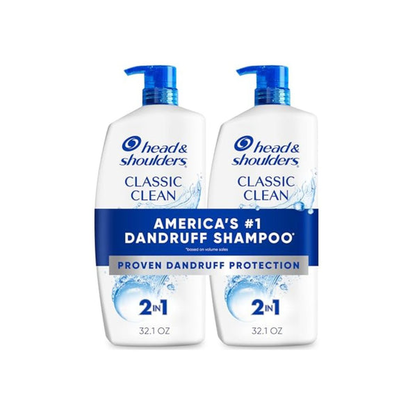 2 Pack Head & Shoulders Classic Clean 2-in-1 Shampoo