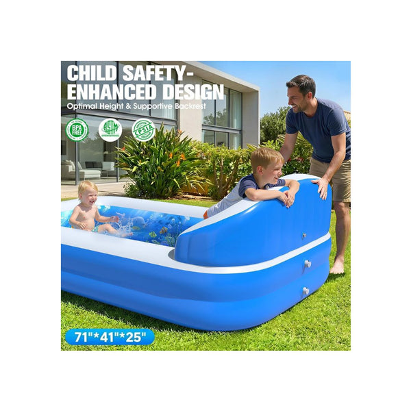 Inflatable Kiddie Pool with Sprinkler