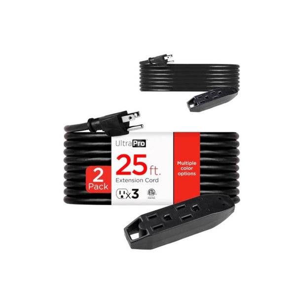 2-Pack 25-Ft 3-Outlet Extension Cords
