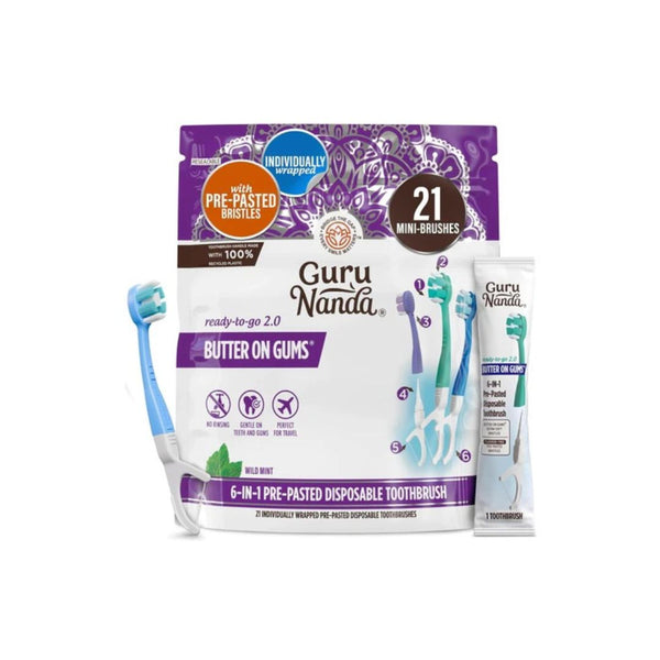 21 Prepasted Disposable Mini Toothbrushes