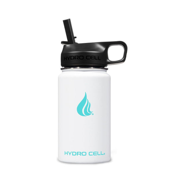14-Oz White Hydro Cell Wide Mouth Stainless Steel Water Bottle