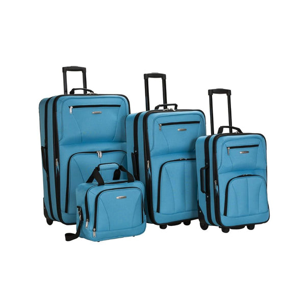 4-Piece Rockland Journey Softside Upright Luggage Set