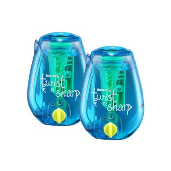 2-Pk Bostitch Twist-n-Sharp Pencil Sharpener