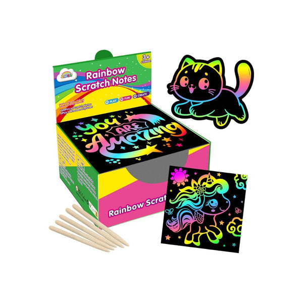 165 Rainbow Scratch Art Notes