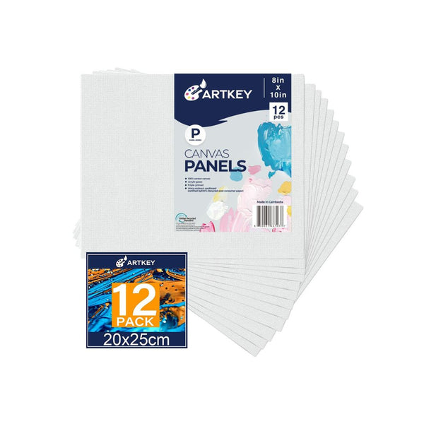 12-Pack Canvas Boards 8x10-Inch