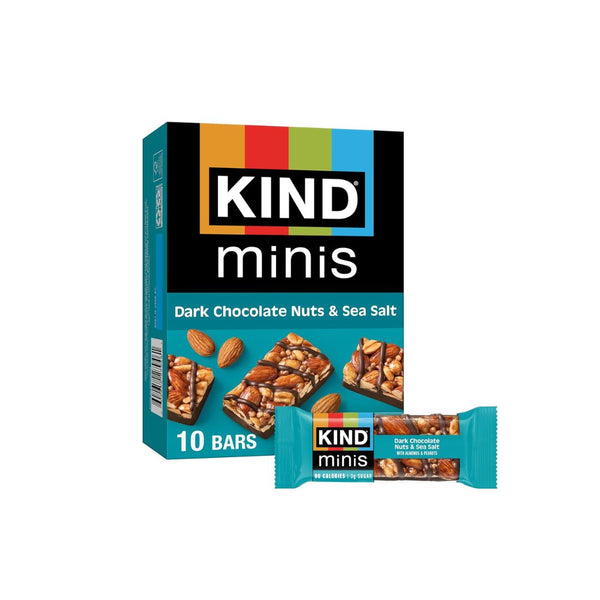 10-Count KIND Mini Snack Bars, Dark Chocolate Nuts & Sea Salt