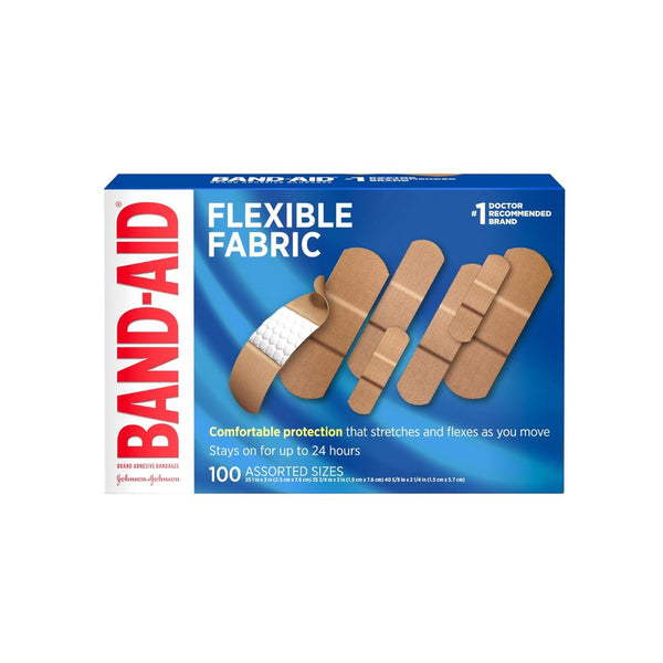 100-Count BAND-AID Brand Flexible Fabric Adhesive Bandages