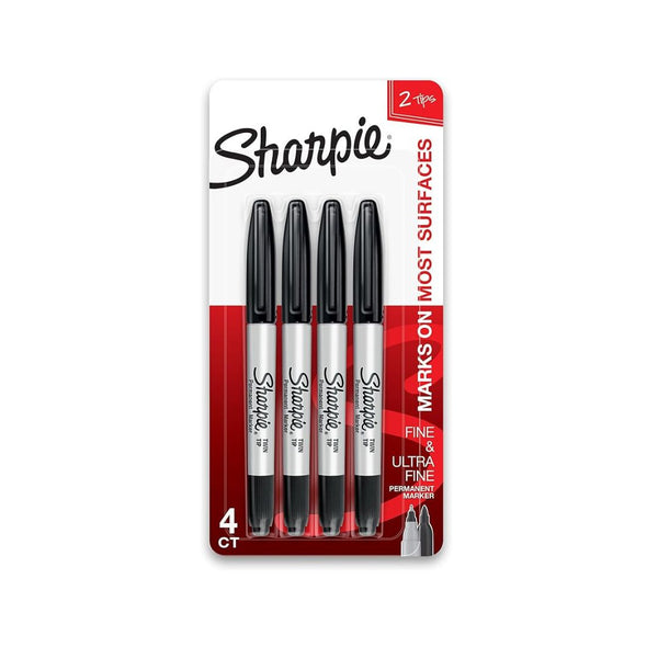 4-Count Sharpie Twin Tip Permanent Markers