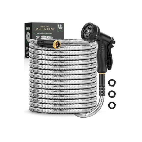 50-FT Stainless Steel Garden Hose