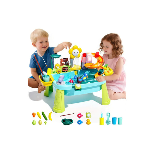 Toddler Sand Water Table Toy with Electric Water Pump