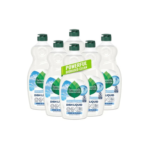 6-Pack Seventh Generation Free & Clear Dish Soap