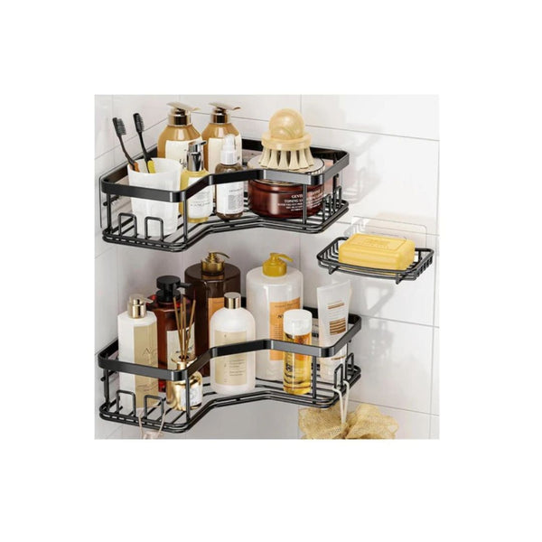 3 Corner Shower Caddies with Soap Holder
