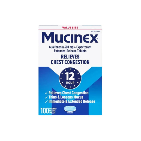 100 Mucinex 12-Hour Mucus Relief Tablets