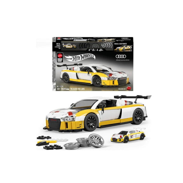 Mattel Hot Wheels 820-Piece ’15 Audi R8 LMS Building Set