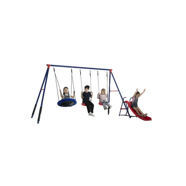 Delta Children FunZone Outdoor Metal 4-Piece Swing Set