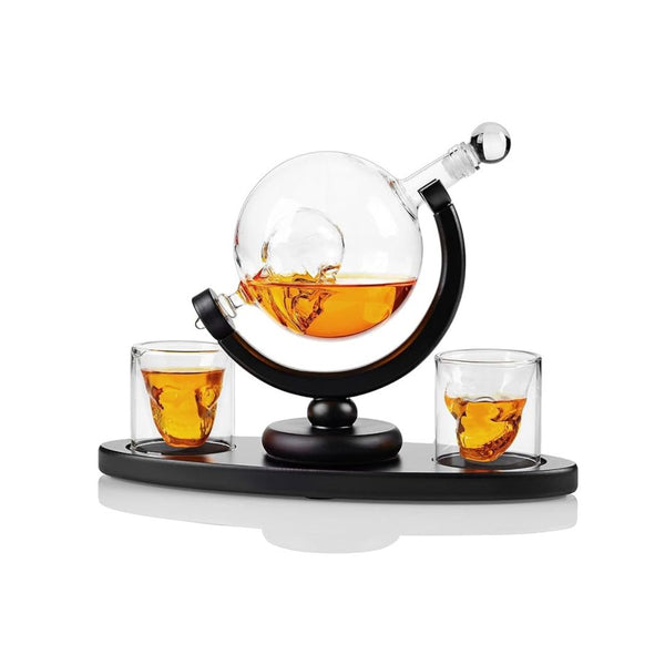 Globe Whiskey Decanter Set