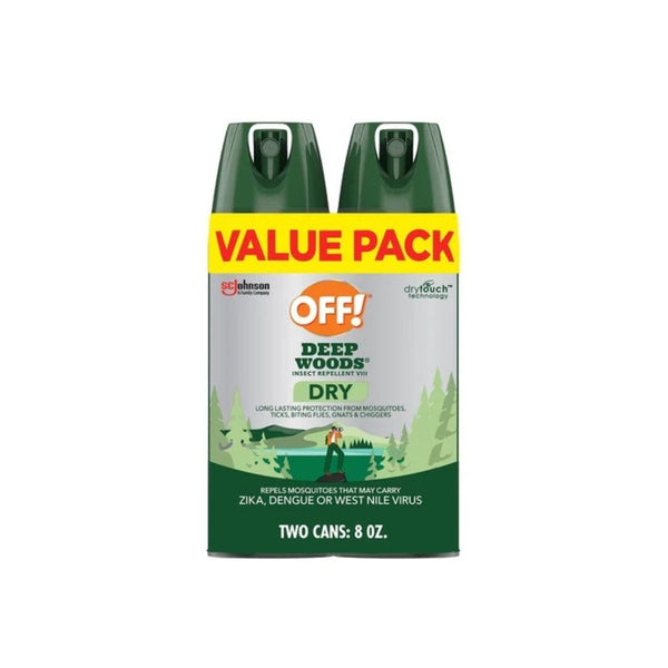 2-Pack OFF! Deep Woods Dry Insect Repellent (4oz)