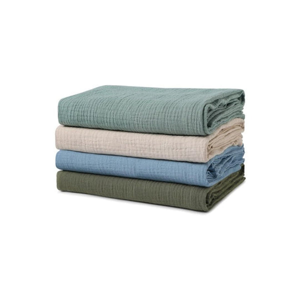 4-Pack Baby Muslin Swaddle Blankets (2 Colors)