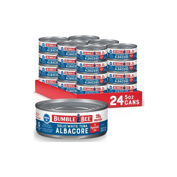 24 Cans Bumble Bee Solid White Albacore Tuna in Oil