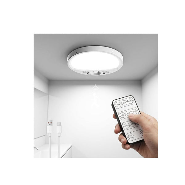 Rechargeable Motion Sensor Indoor Ceiling Light with Remote