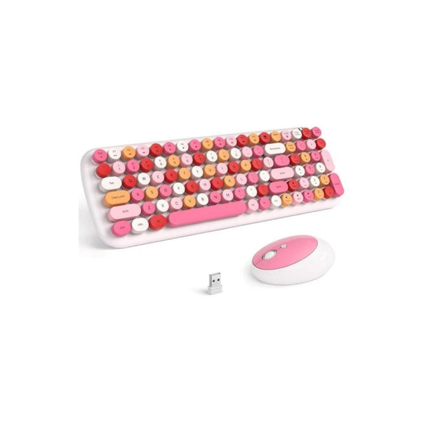 Retro Wireless Keyboard & Mouse Combo