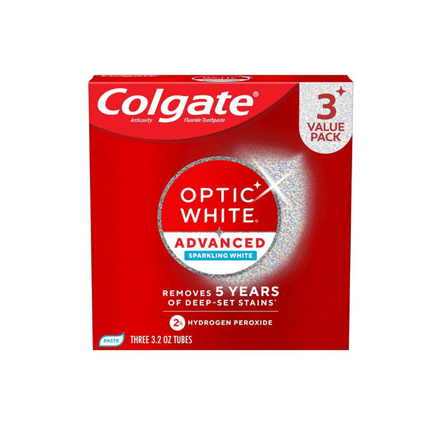 3-Pack Colgate Optic White Advanced Hydrogen Peroxide Toothpaste