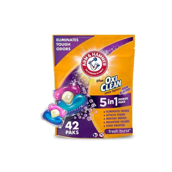 42 Arm & Hammer OxiClean Laundry Detergent Power Paks