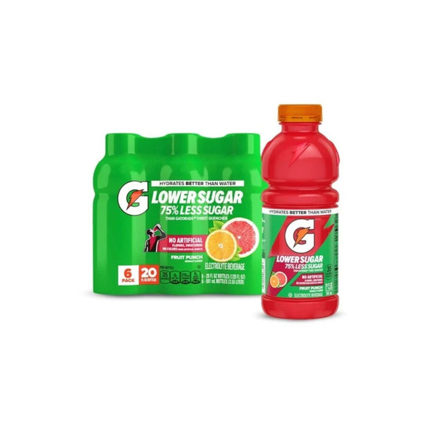 6-Pack Gatorade Lower Sugar Sports Drinks (20oz)
