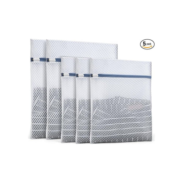 5-Pack Heavy-Duty Honeycomb Mesh Laundry Bags