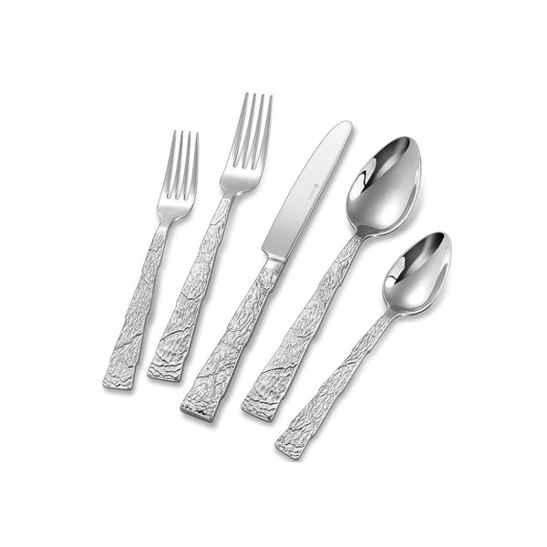 20-Piece Rock-Textured Silverware Se