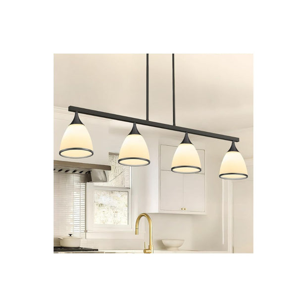 4-Light Modern Linear Chandelier