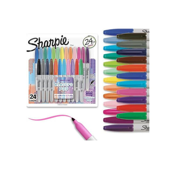 24-Count Sharpie Electro Pop Permanent Markers