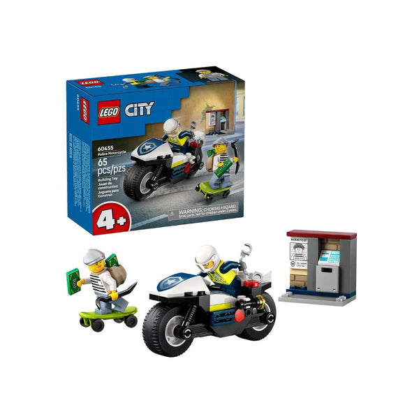 LEGO City Police Motorcycle Chase Building Toy