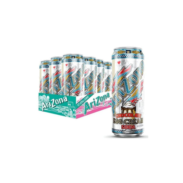 12 Tall Cans AriZona Chocolate Egg Cream Soda (OU-D)