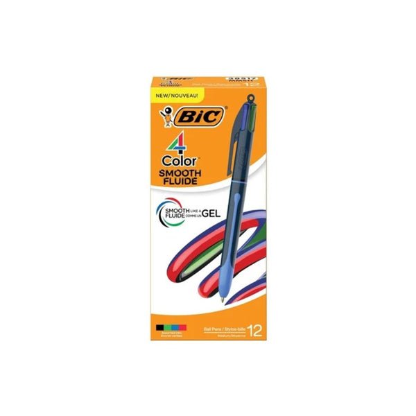 12-Pack BIC 4-Color Retractable Pens