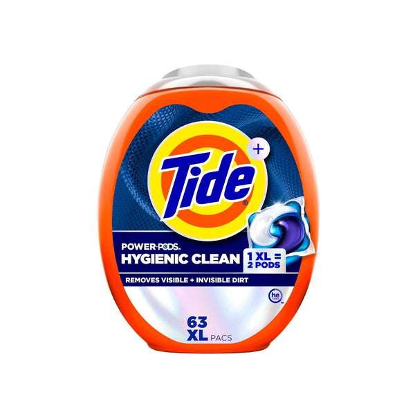 63-Count Tide Hygienic Clean Power PODS Laundry Detergent Pacs