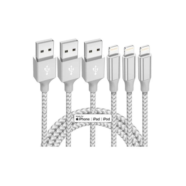 3-Pack 10-FT Lightning Cables