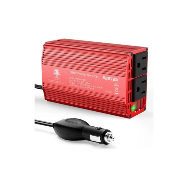 Bestek 300W Power Inverter Car Plug Adapter Outlet