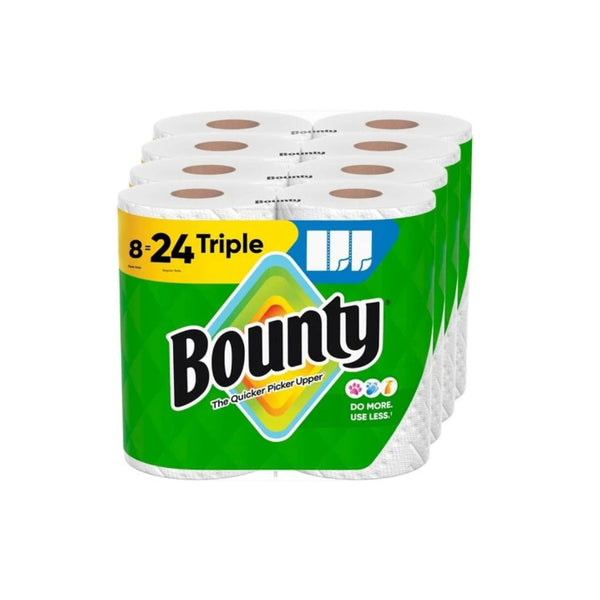 8 Triple Rolls (=24 Reg) Bounty Select-A-Size Paper Towels