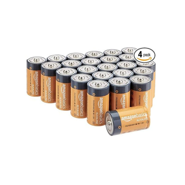 Amazon Basics 96-Count D Cell Alkaline Batteries 1.5 Volt