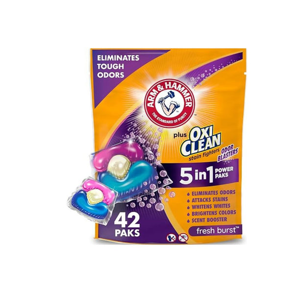 42-Count ARM & HAMMER Plus OxiClean Odor Blasters Laundry Detergent Pak